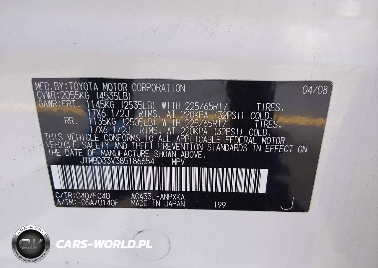 2008 Toyota Rav4 VIN:JTMBD33V385186654 - 9