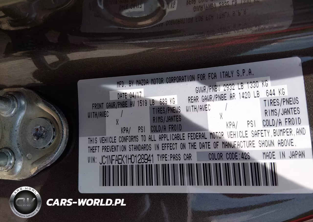 2017 Fiat 124 Spider Lusso VIN:JC1NFAEK1H0128941 - 9