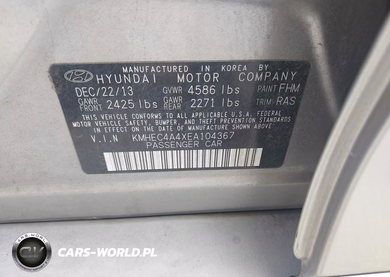2014 Hyundai Sonata Hybrid Limited VIN:KMHEC4A4XEA104367 - 9