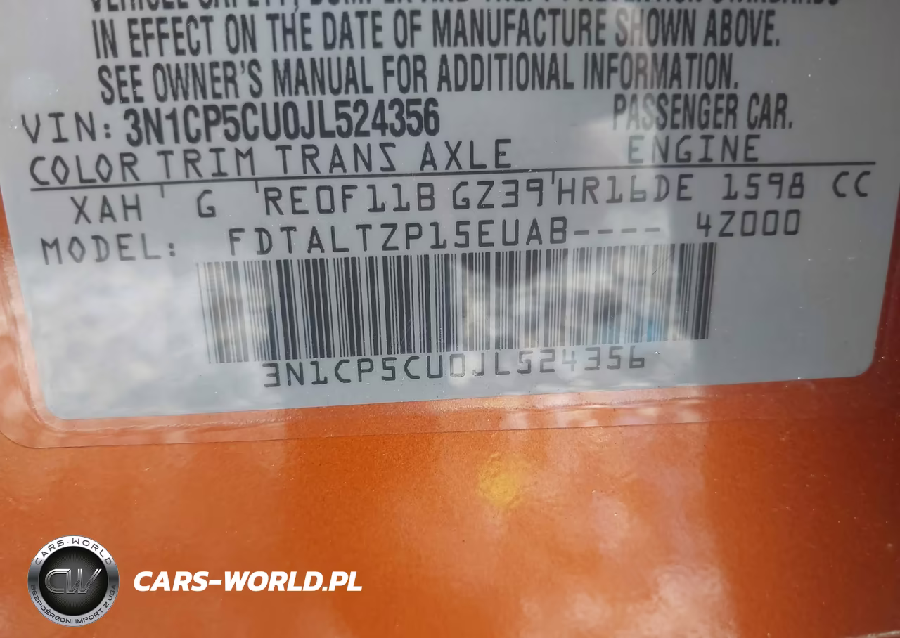 2018 Nissan Kicks Sr VIN:3N1CP5CU0JL524356 - 9