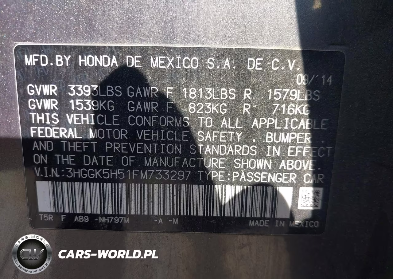 2015 Honda Fit Lx VIN:3HGGK5H51FM733297 - 9