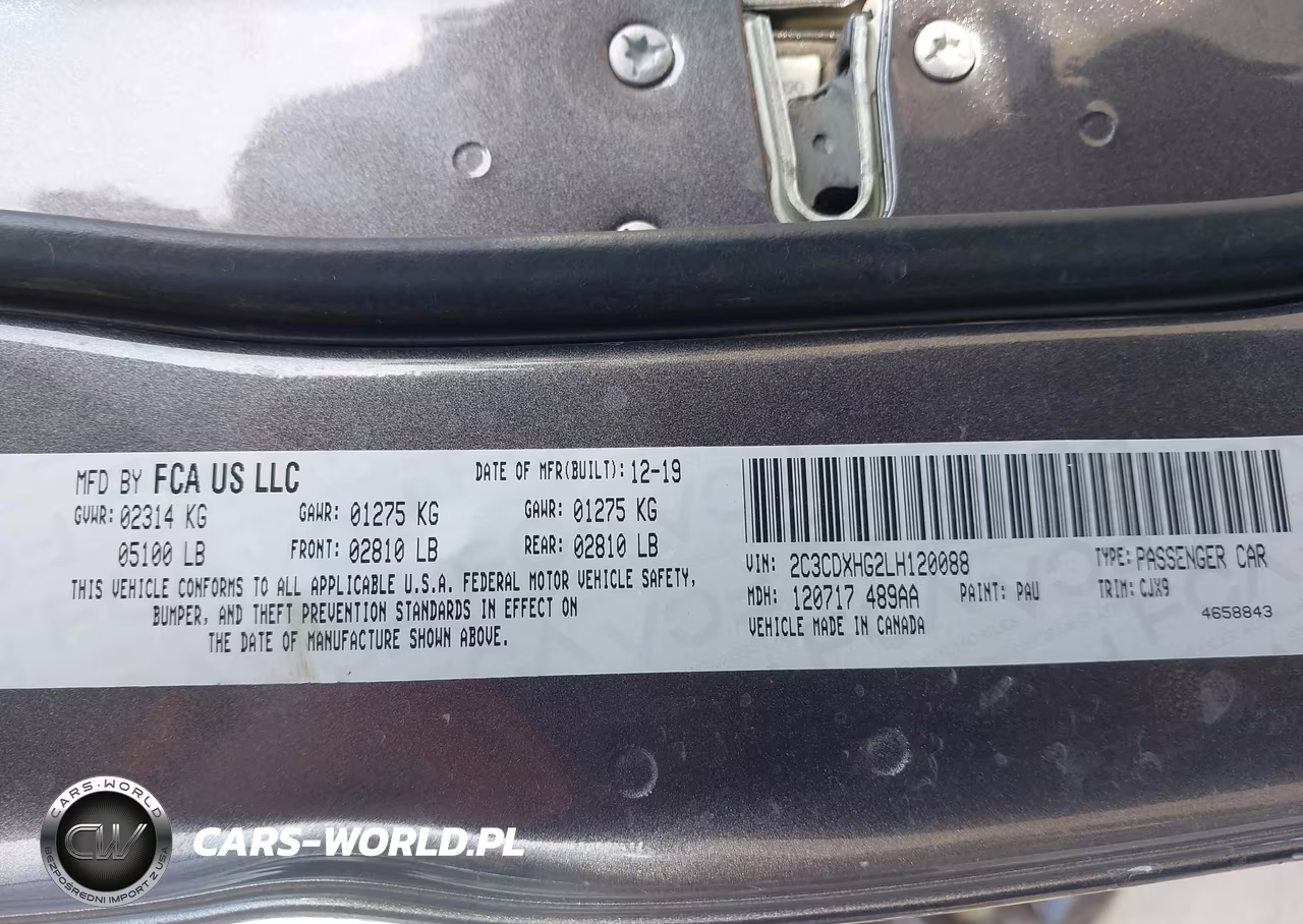 2020 Dodge Charger Gt Rwd VIN:2C3CDXHG2LH120088 - 9