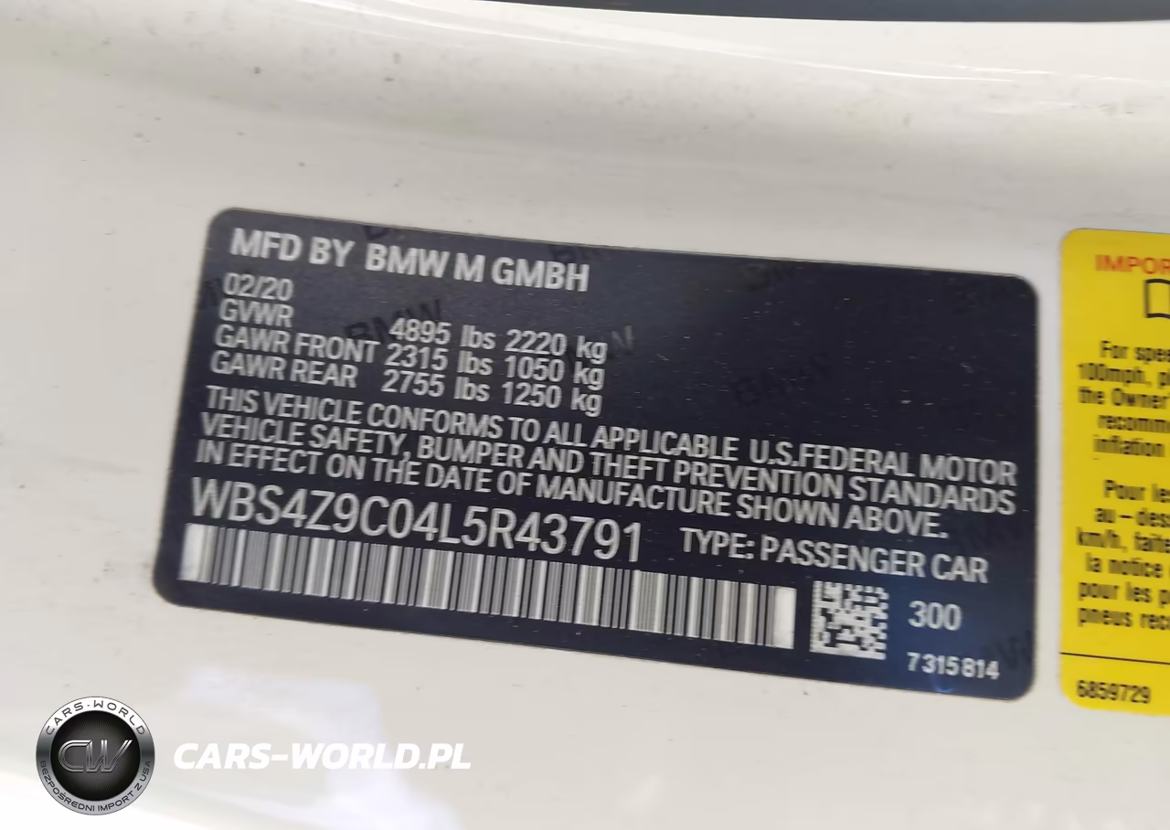 2020 BMW M4 VIN:WBS4Z9C04L5R43791 - 9
