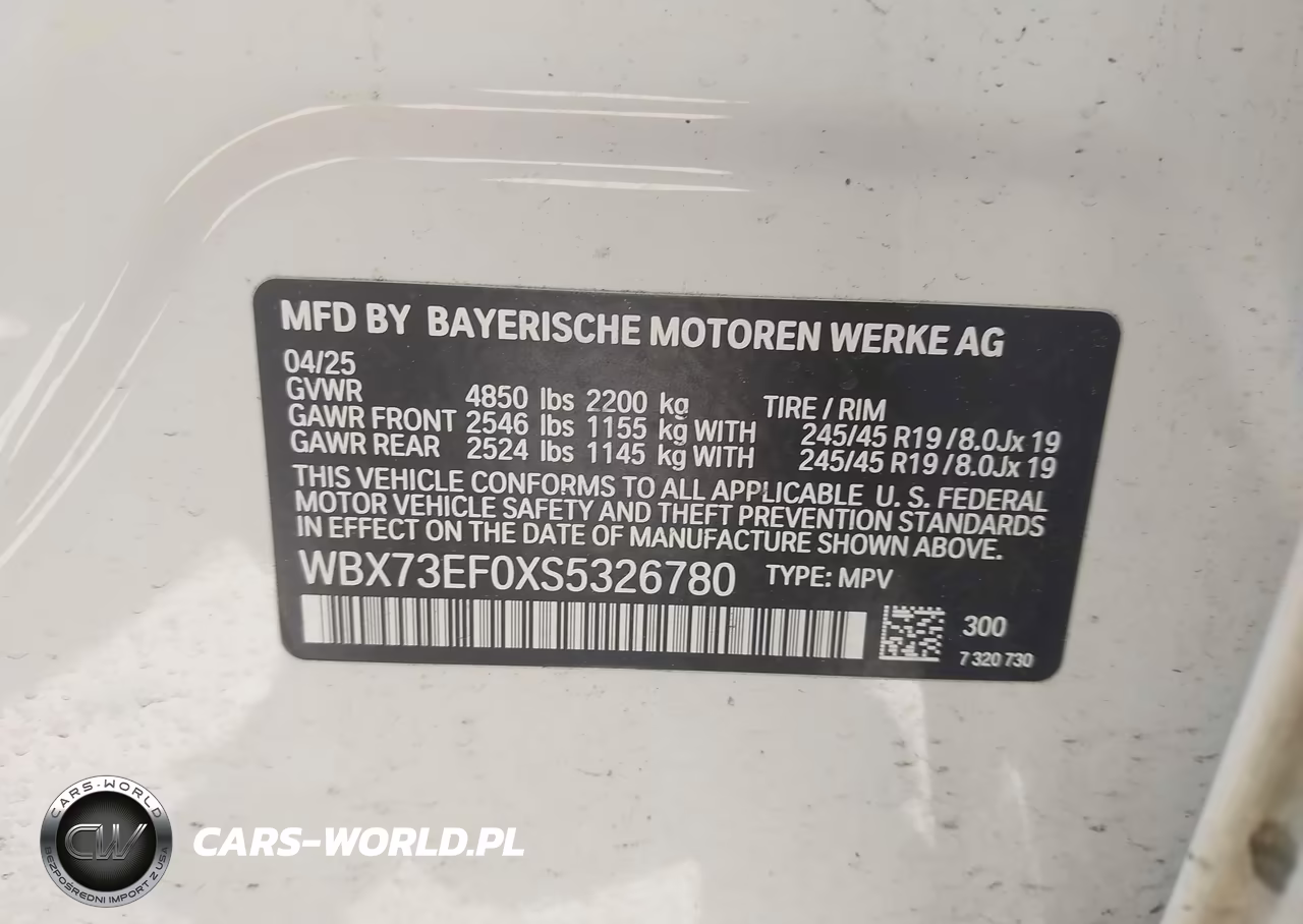 2025 BMW X1 xDrive28I VIN:WBX73EF0XS5326780 - 9