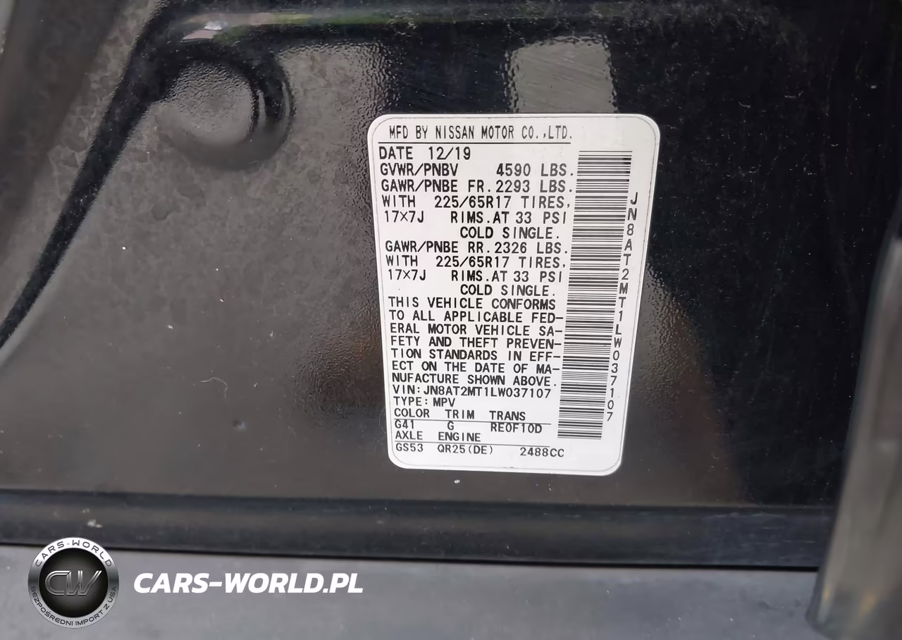 2020 Nissan Rogue Sv Fwd VIN:JN8AT2MT1LW037107 - 9