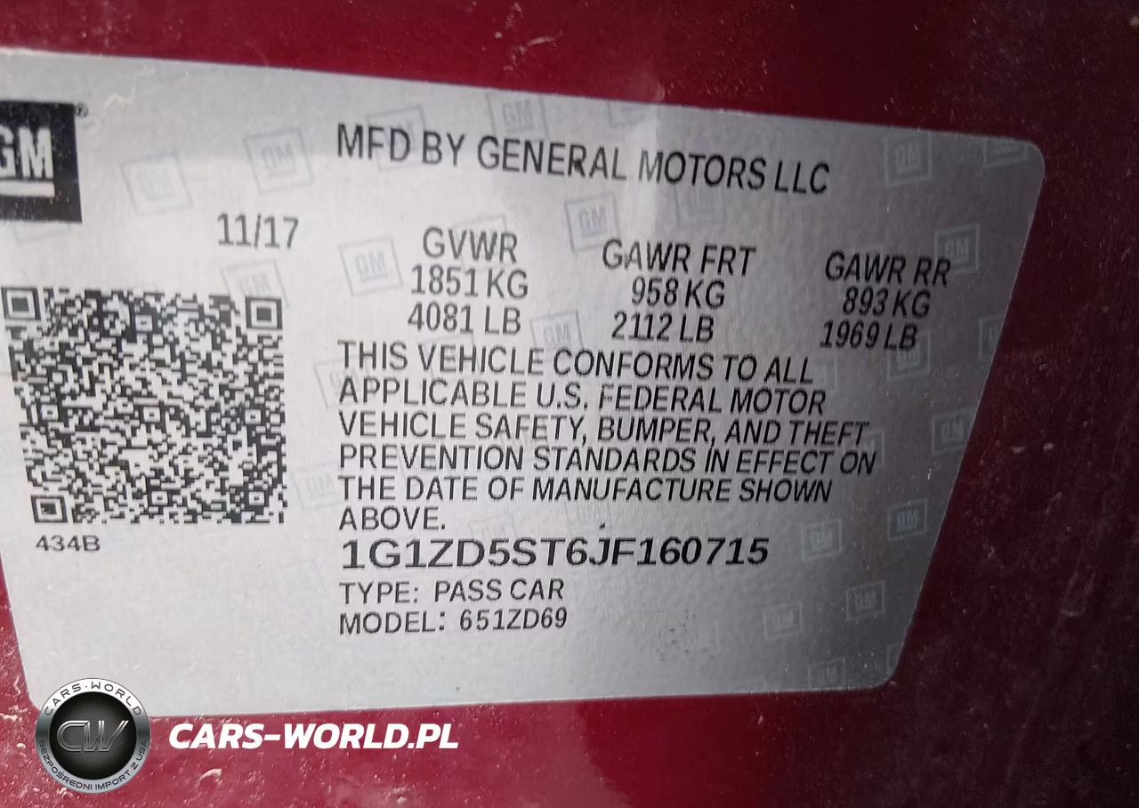 2018 Chevrolet Malibu Lt VIN:1G1ZD5ST6JF160715 - 9
