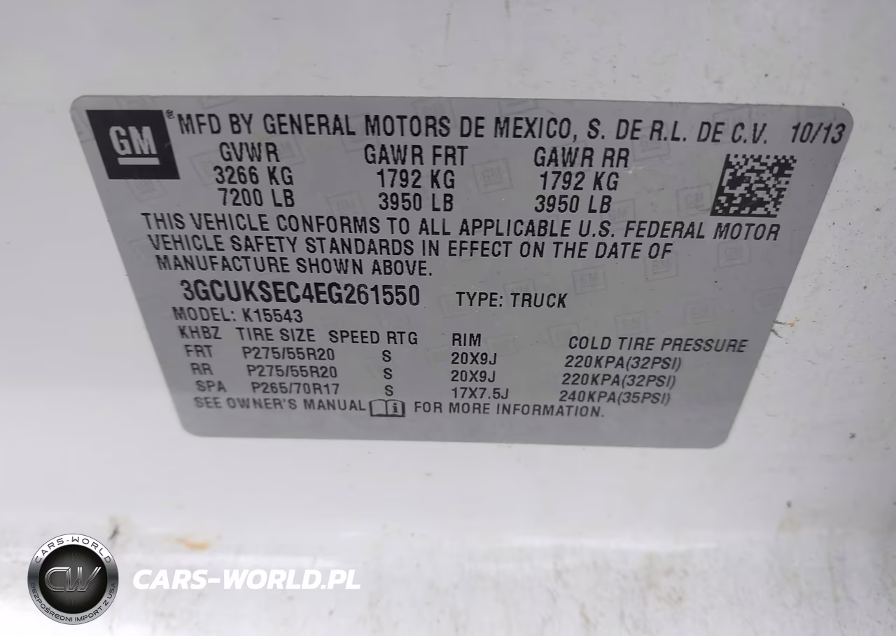 2014 Chevrolet Silverado 1500 1Lz VIN:3GCUKSEC4EG261550 - 9