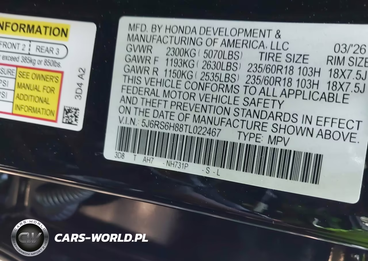 2026 Honda Cr-V Hybrid Awd Sport-L VIN:5J6RS6H88TL022467 - 9