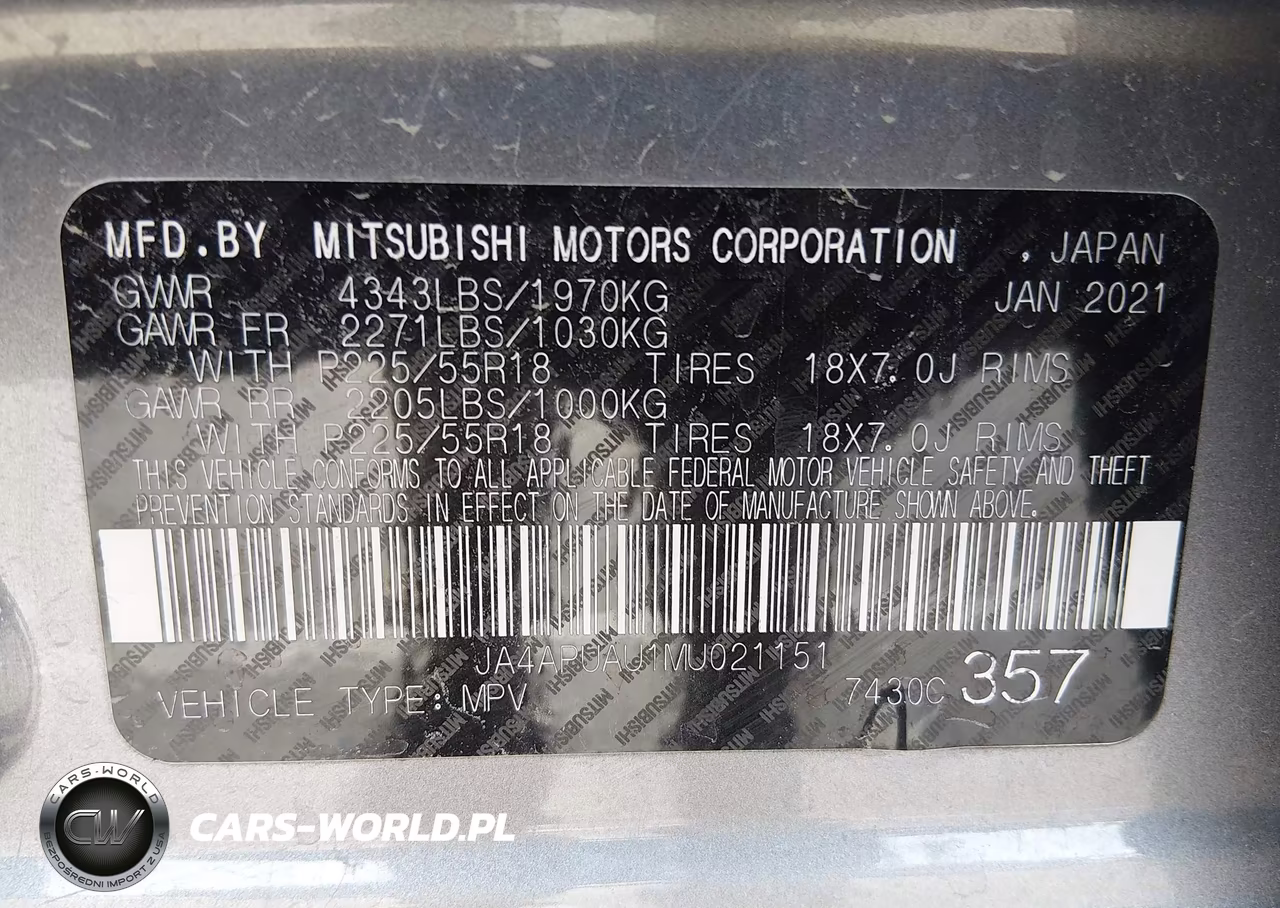 2021 Mitsubishi Outlander Sport 2.0 Be 2Wd-2.0 Es 2Wd-2.0 Le 2Wd-2.0 S 2Wd VIN:JA4APUAU1MU021151 - 9