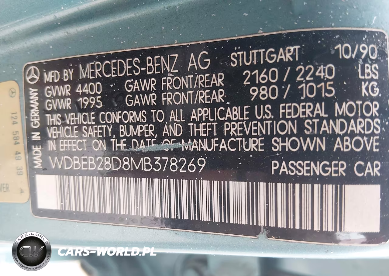 1991 Mercedes-Benz 300 D VIN:WDBEB28D8MB378269 - 9