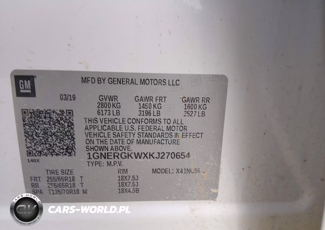 2019 Chevrolet Traverse 1Lt VIN:1GNERGKWXKJ270654 - 9