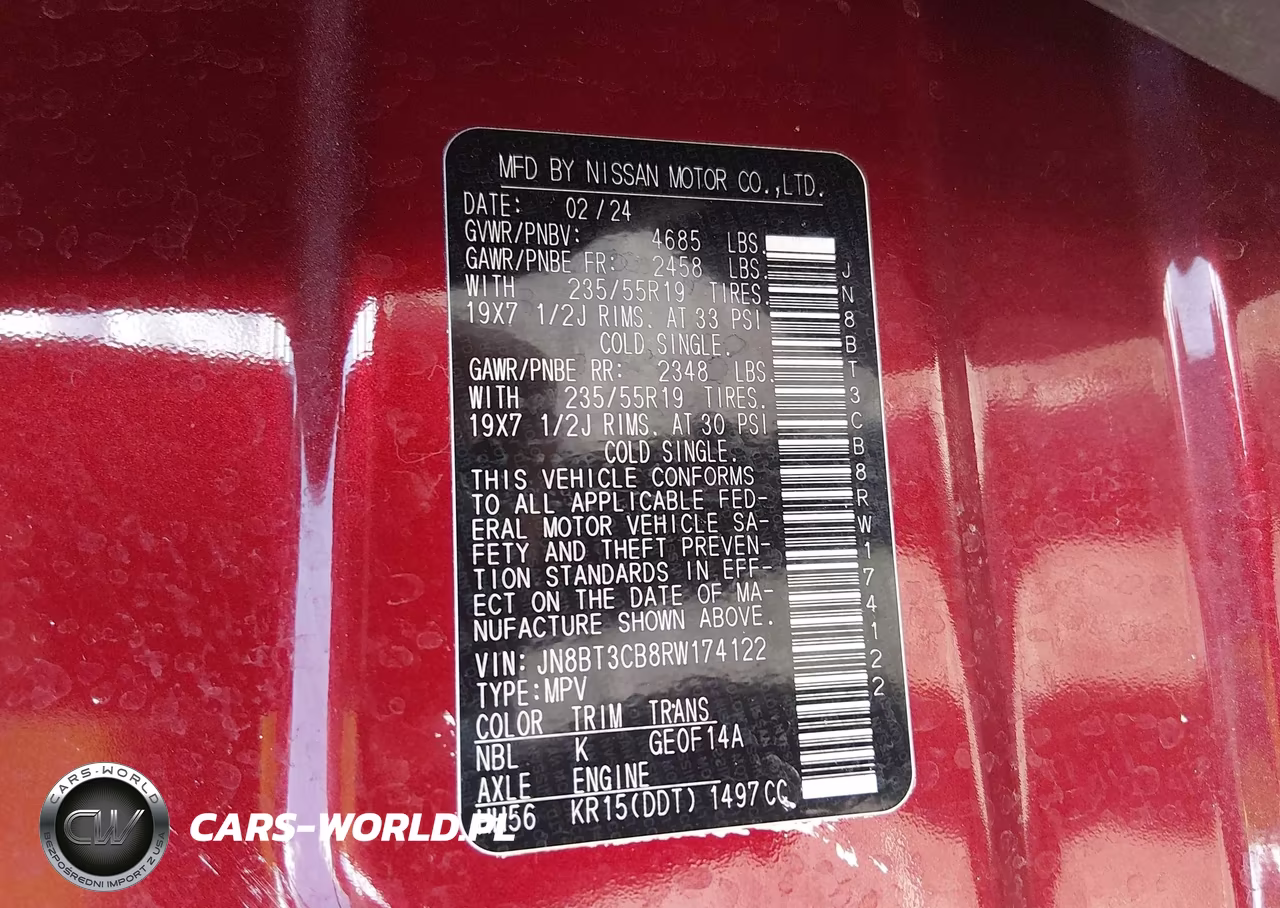 2024 Nissan Rogue Sl Intelligent Awd VIN:JN8BT3CB8RW174122 - 9