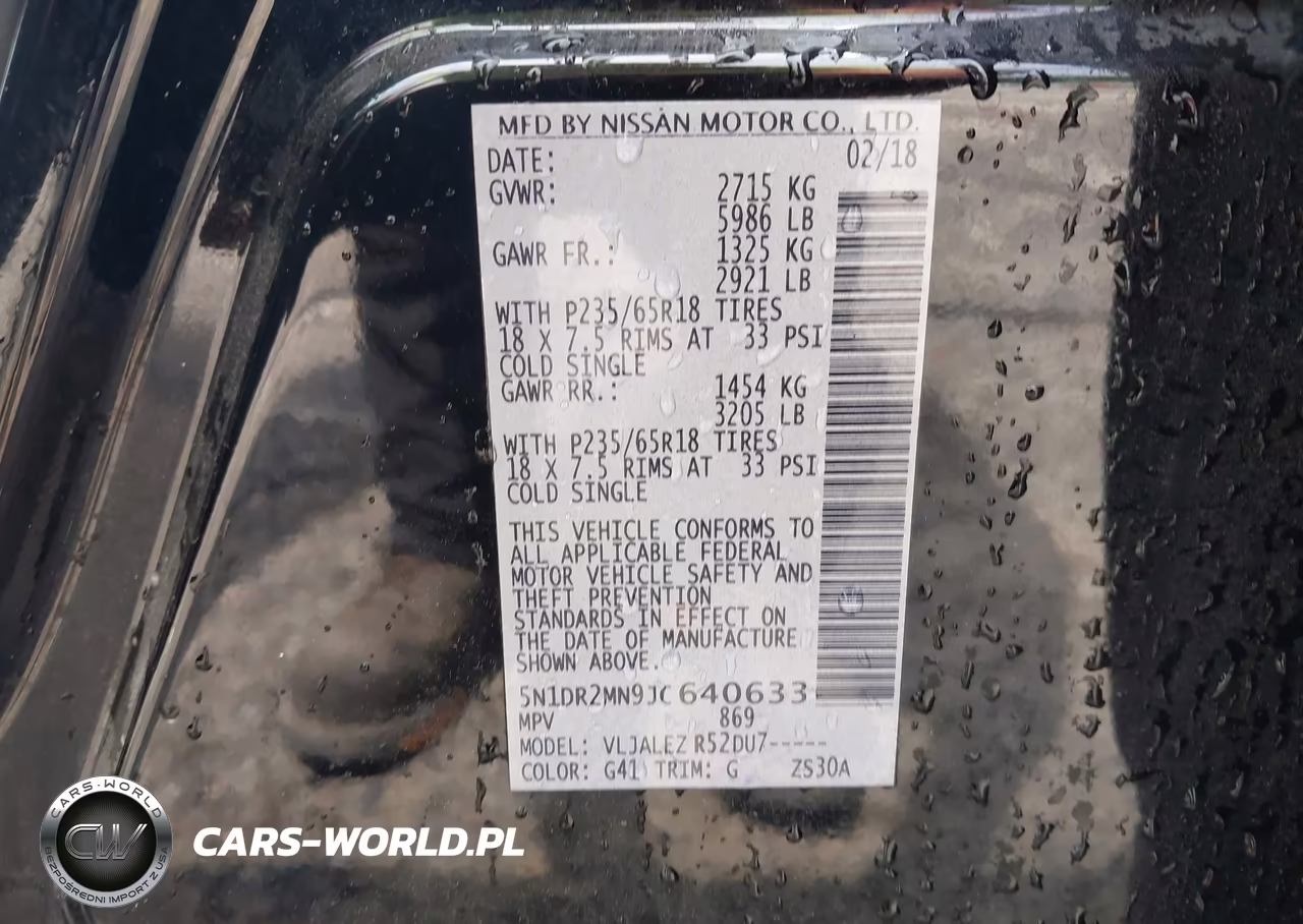 2018 Nissan Pathfinder Sv VIN:5N1DR2MN9JC640633 - 9
