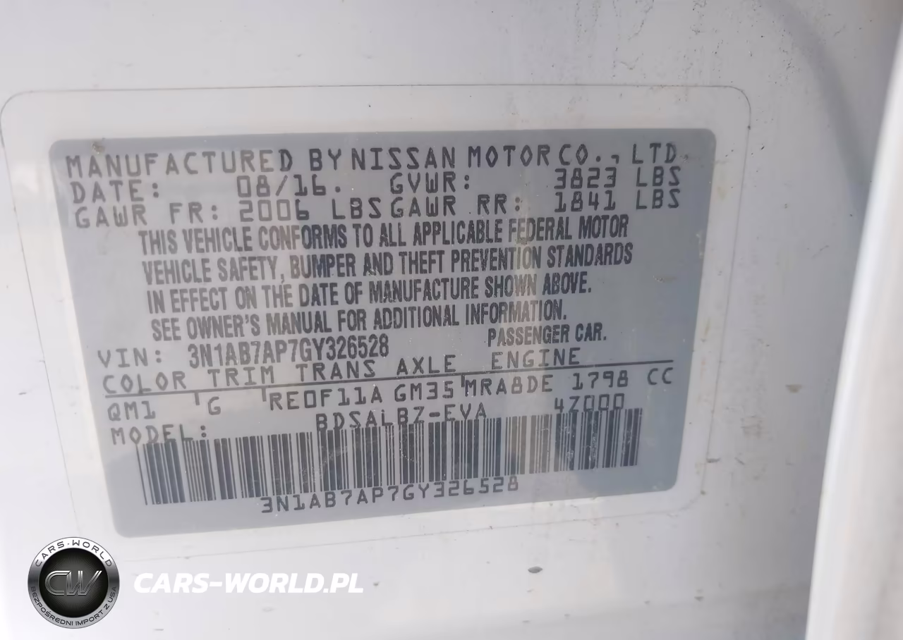 2016 Nissan Sentra S VIN:3N1AB7AP7GY326528 - 9