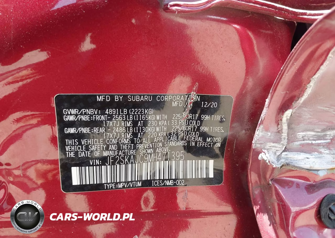 2021 Subaru Forester Premium VIN:JF2SKAJC9MH471395 - 9