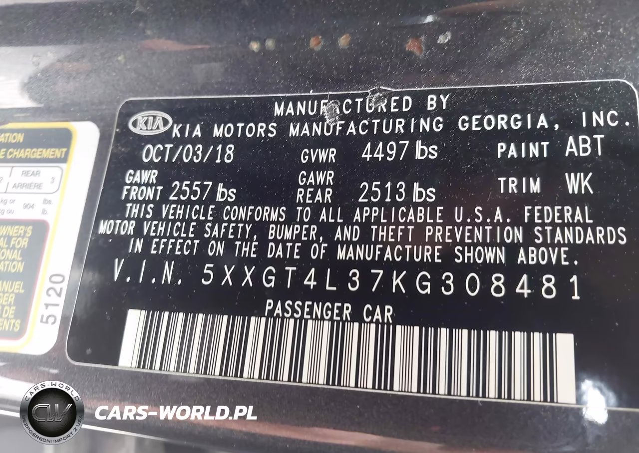 2019 Kia Optima Lx VIN:5XXGT4L37KG308481 - 9