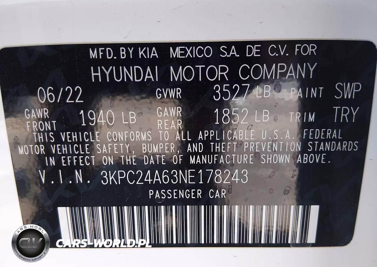 2022 Hyundai Accent Se VIN:3KPC24A63NE178243 - 9