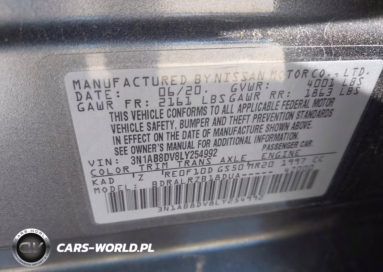 2020 Nissan Sentra Sr Xtronic Cvt VIN:3N1AB8DV8LY254992 - 9