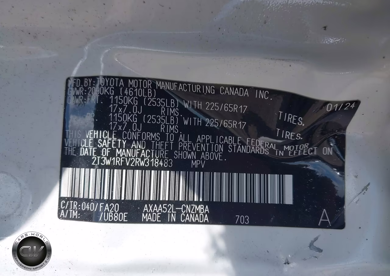 2024 Toyota Rav4 Xle VIN:2T3W1RFV2RW318483 - 9