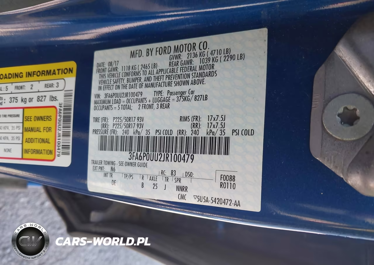 2018 Ford Fusion Hybrid S VIN:3FA6P0UU2JR100479 - 9