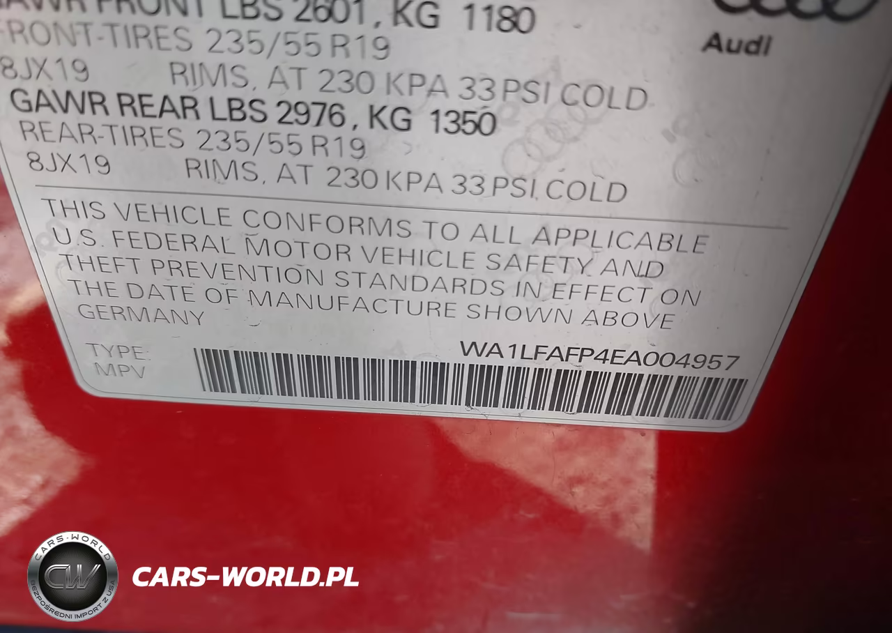 2014 Audi Q5 2.0T Premium VIN:WA1LFAFP4EA004957 - 9