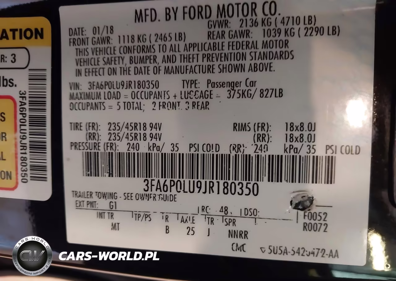2018 Ford Fusion Hybrid Se VIN:3FA6P0LU9JR180350 - 9