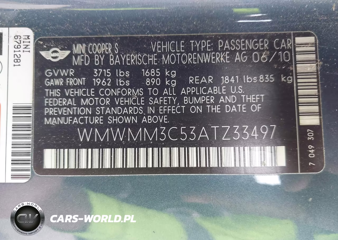 2010 Mini Cooper S Clubman VIN:WMWMM3C53ATZ33497 - 9