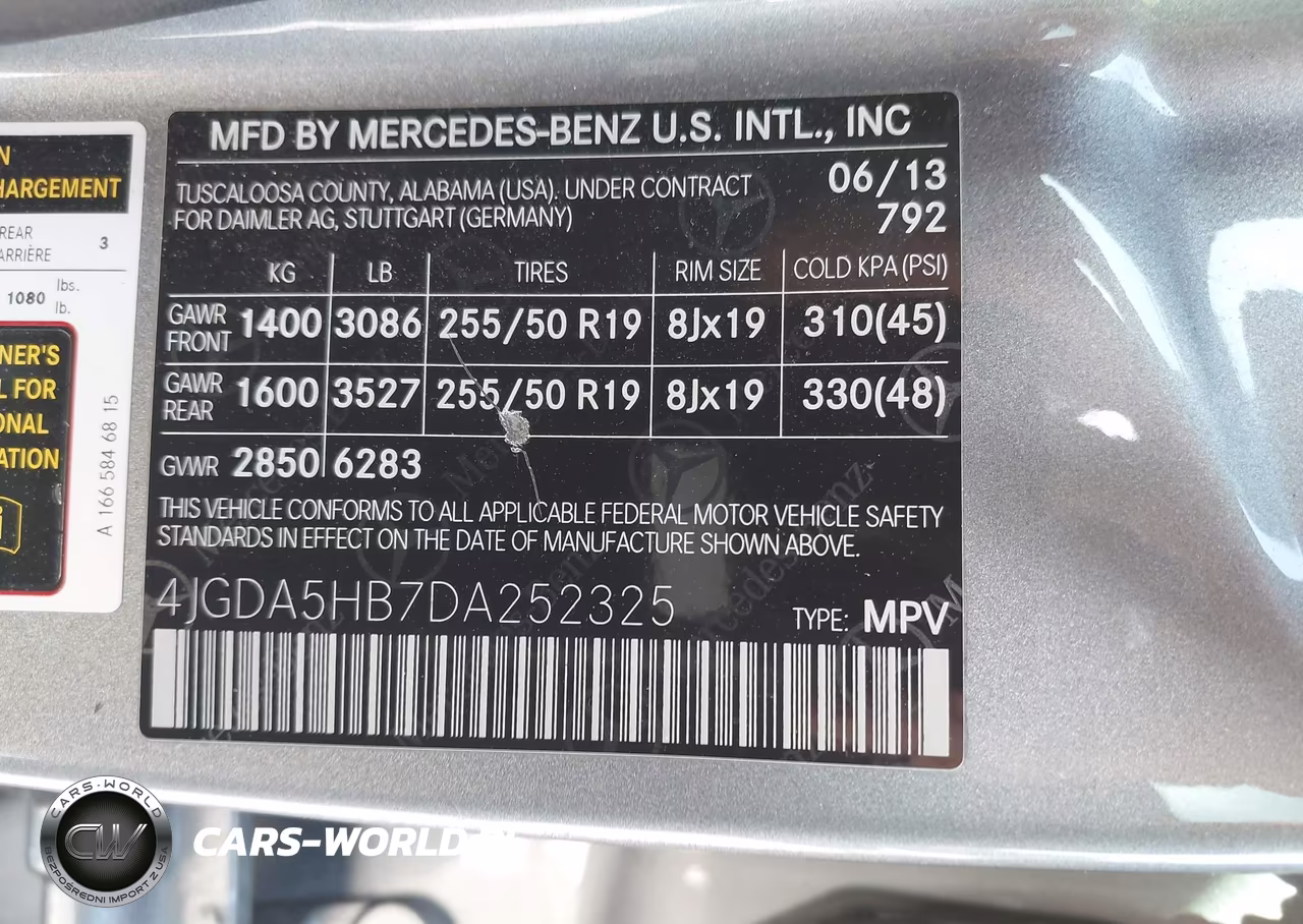 2013 Mercedes-Benz Ml 350 4Matic VIN:4JGDA5HB7DA252325 - 9
