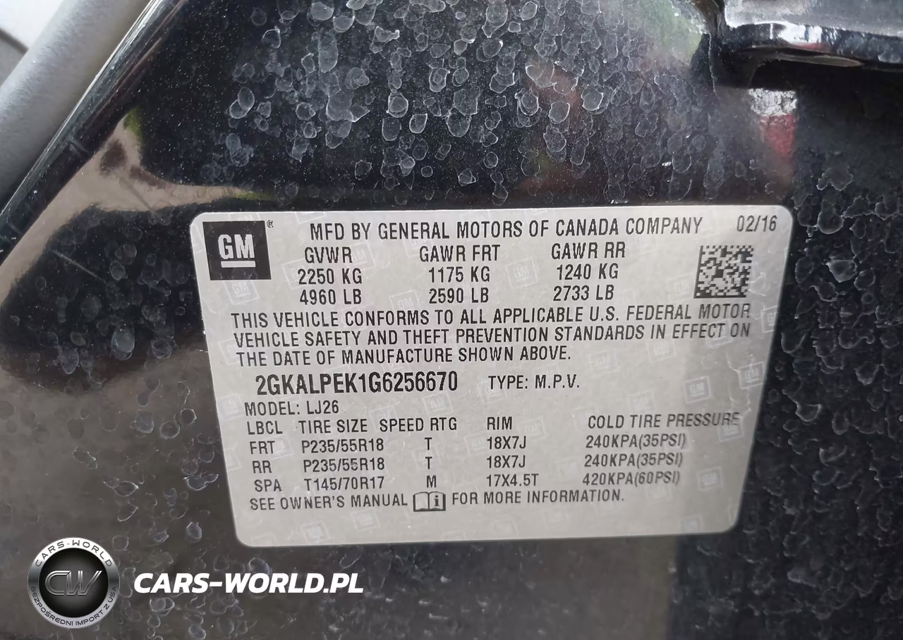 2016 GMC Terrain Slt VIN:2GKALPEK1G6256670 - 9