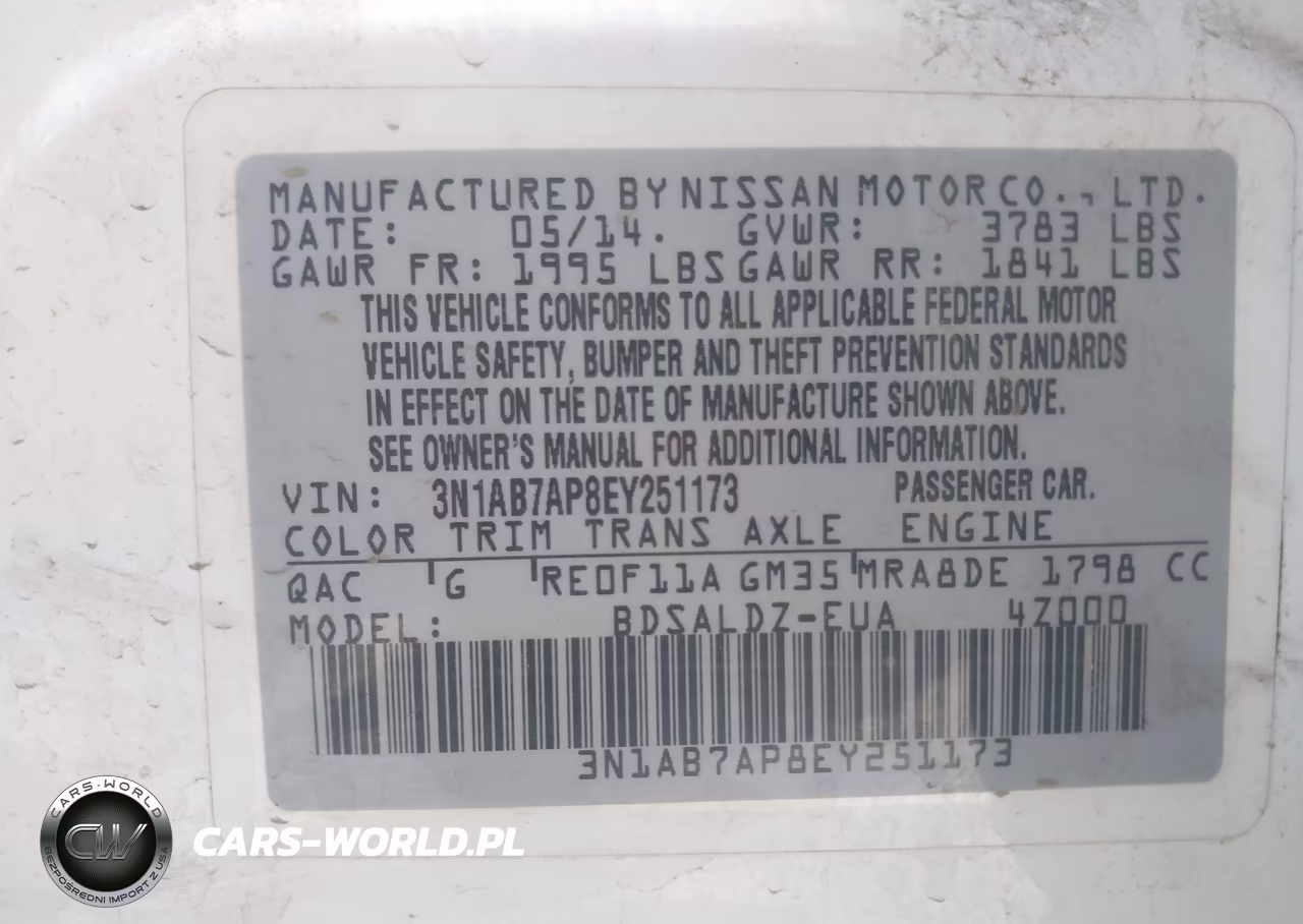 2014 Nissan Sentra Sv VIN:3N1AB7AP8EY251173 - 9