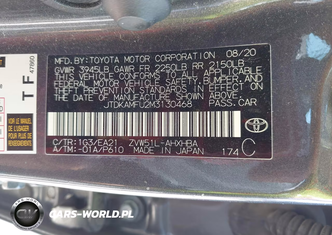 2021 Toyota Prius Limited VIN:JTDKAMFU2M3130468 - 9