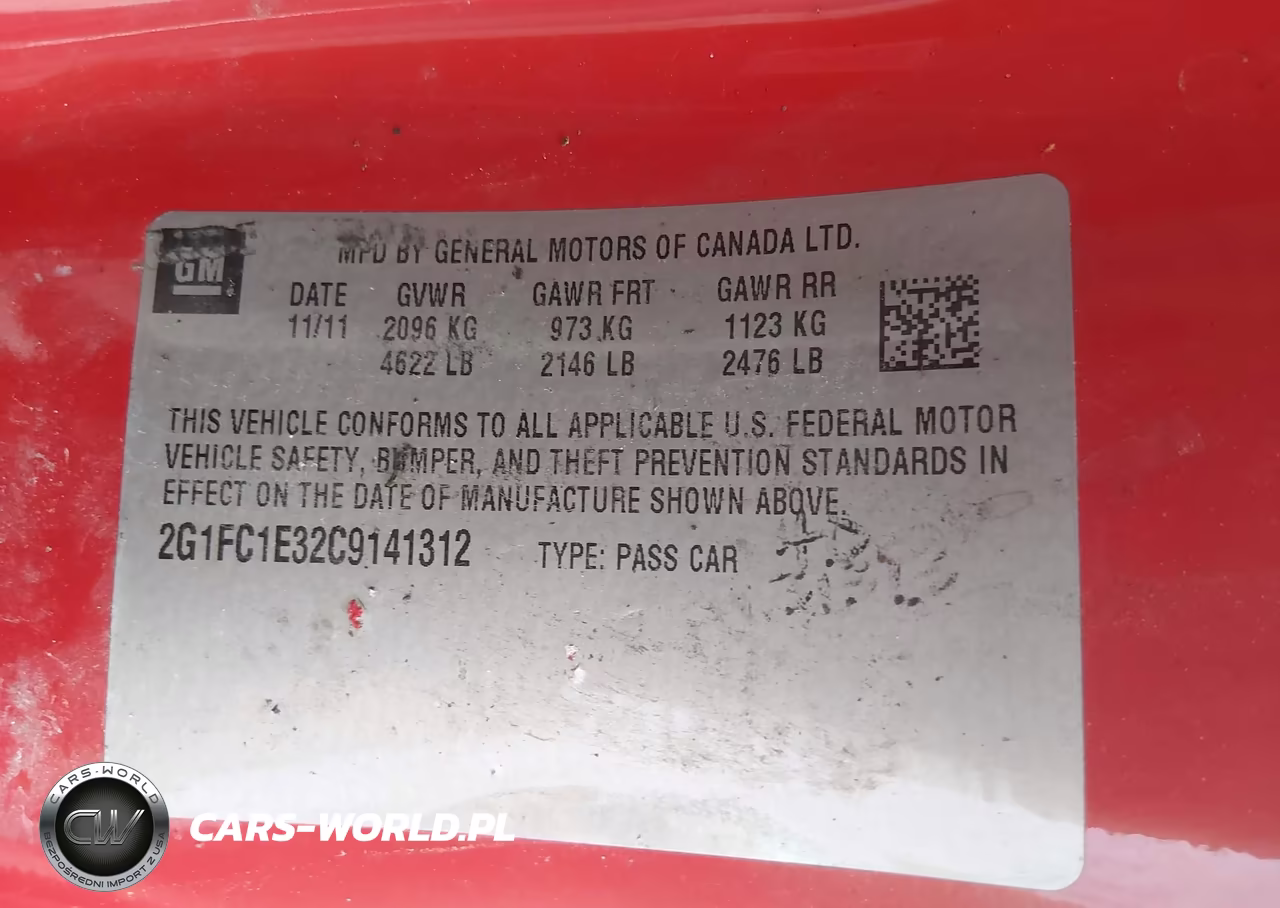 2012 Chevrolet Camaro 2Lt VIN:2G1FC1E32C9141312 - 9