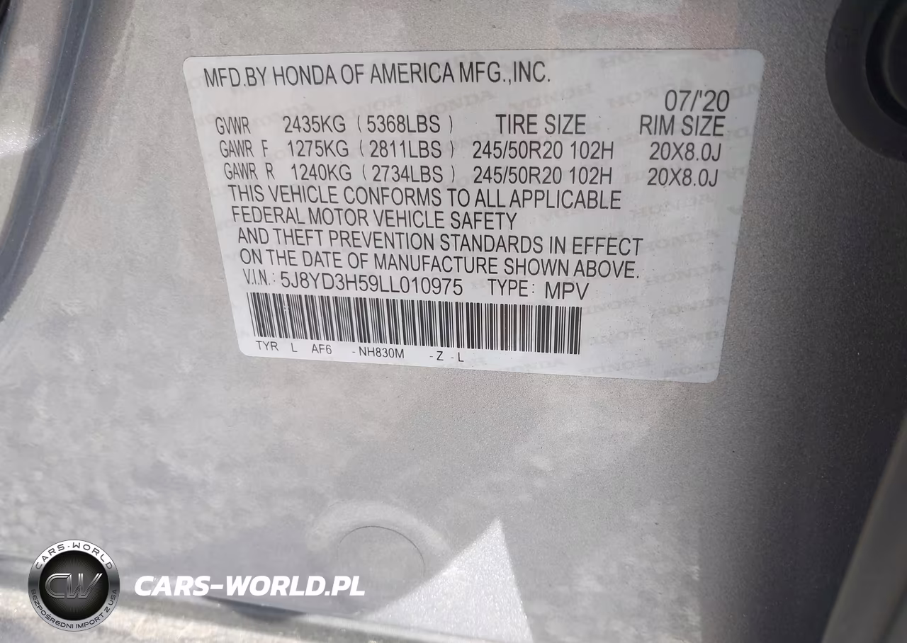 2020 Acura Mdx Technology Package VIN:5J8YD3H59LL010975 - 9