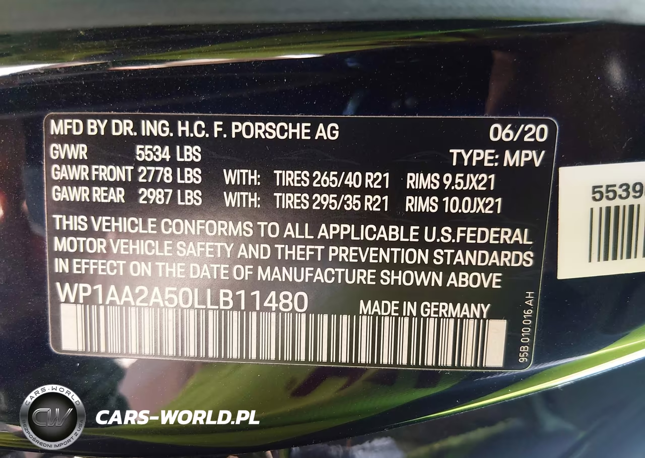2020 Porsche Macan VIN:WP1AA2A50LLB11480 - 9