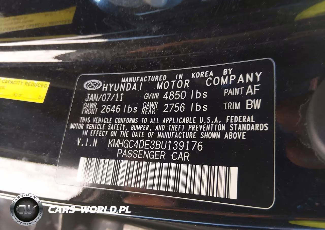 2011 Hyundai Genesis 3.8 VIN:KMHGC4DE3BU139176 - 9