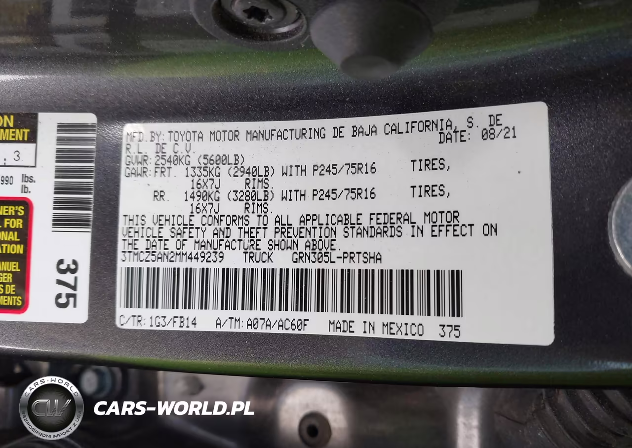 2021 Toyota Tacoma Sr V6 VIN:3TMCZ5AN2MM449239 - 9