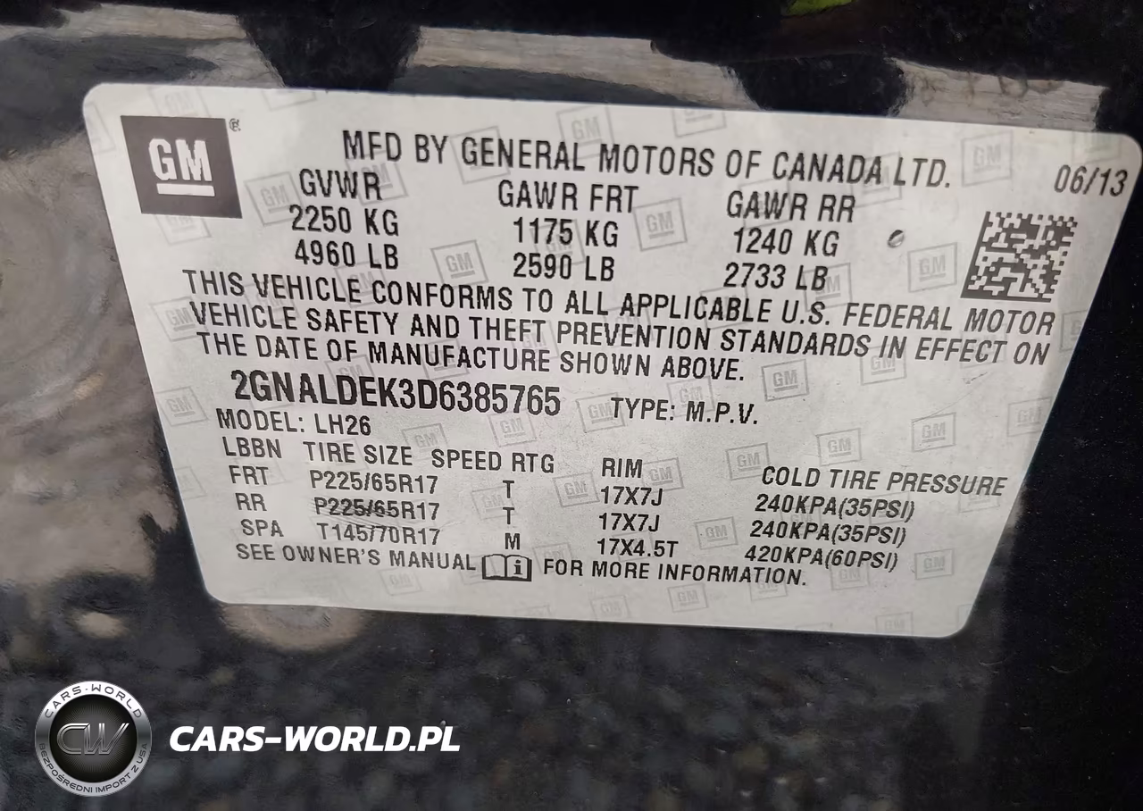 2013 Chevrolet Equinox 1Lt VIN:2GNALDEK3D6385765 - 9