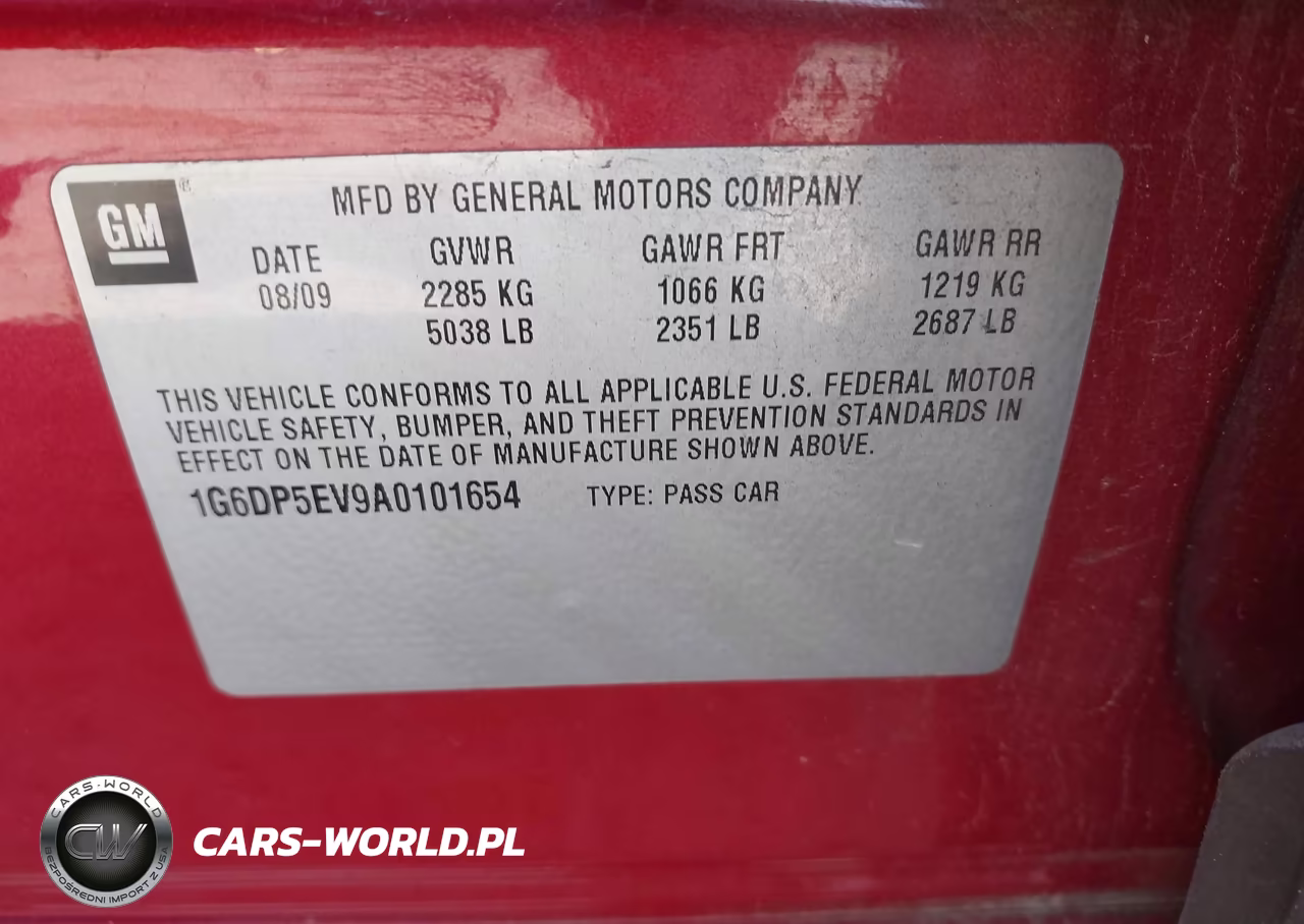 2010 Cadillac Cts VIN:1G6GP5EV9A0101654 - 9