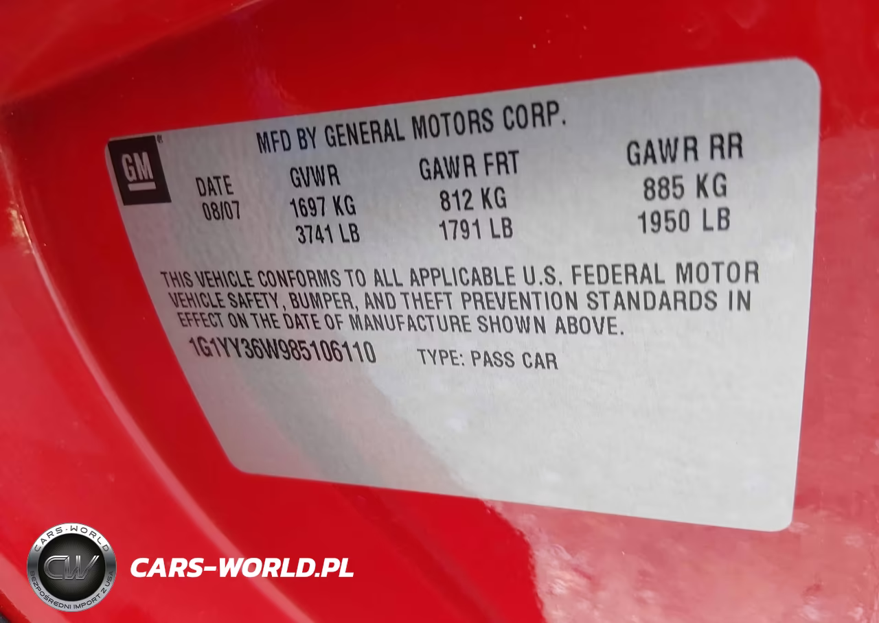 2008 Chevrolet Corvette VIN:1G1YY36W985106110 - 9