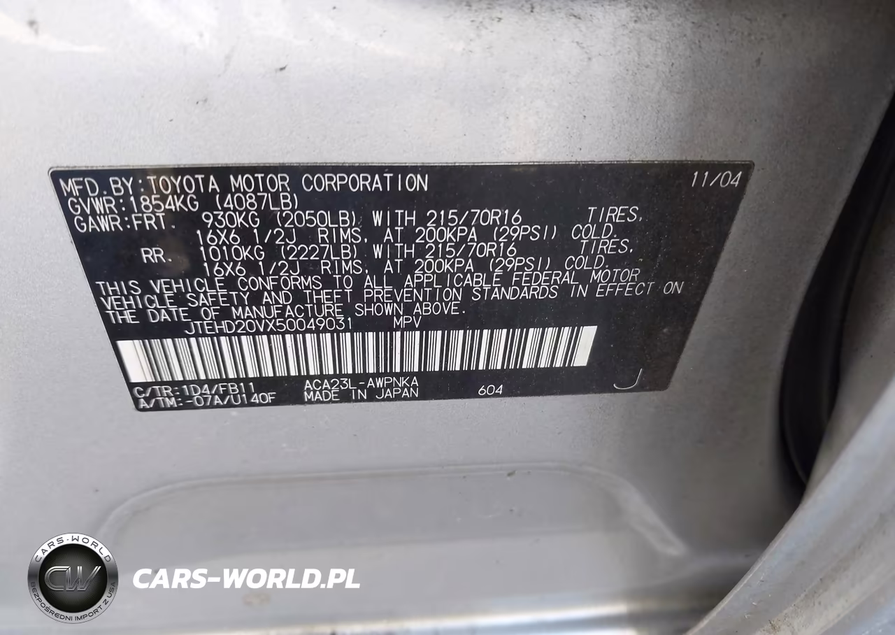 2005 Toyota Rav4 VIN:JTEHD20VX50049031 - 9