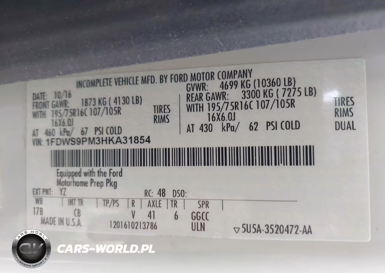 2020 Ford Forester VIN:1FDWS9PM3HKA31854 - 8