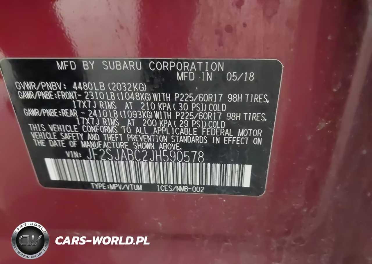 2018 Subaru Forester 2.5I VIN:JF2SJABC2JH590578 - 9