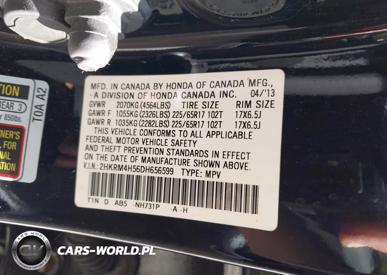 2013 Honda Cr-V Ex VIN:2HKRM4H56DH656599 - 9