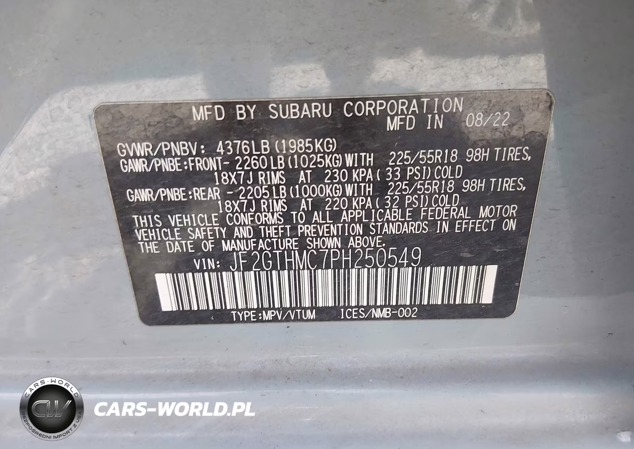 2023 Subaru Crosstrek Limited VIN:JF2GTHMC7PH250549 - 9