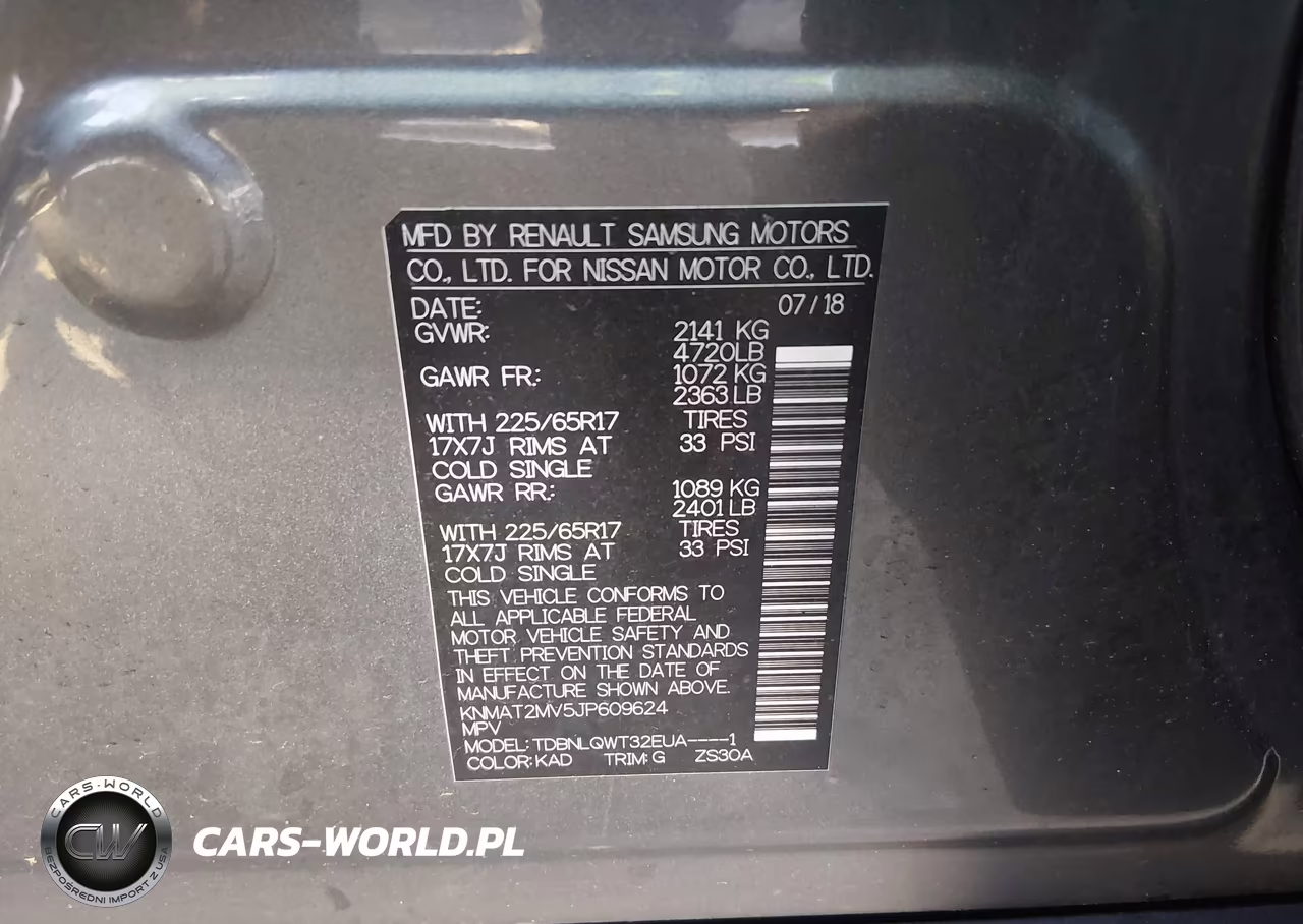 2018 Nissan Rogue Sv VIN:KNMAT2MV5JP609624 - 9