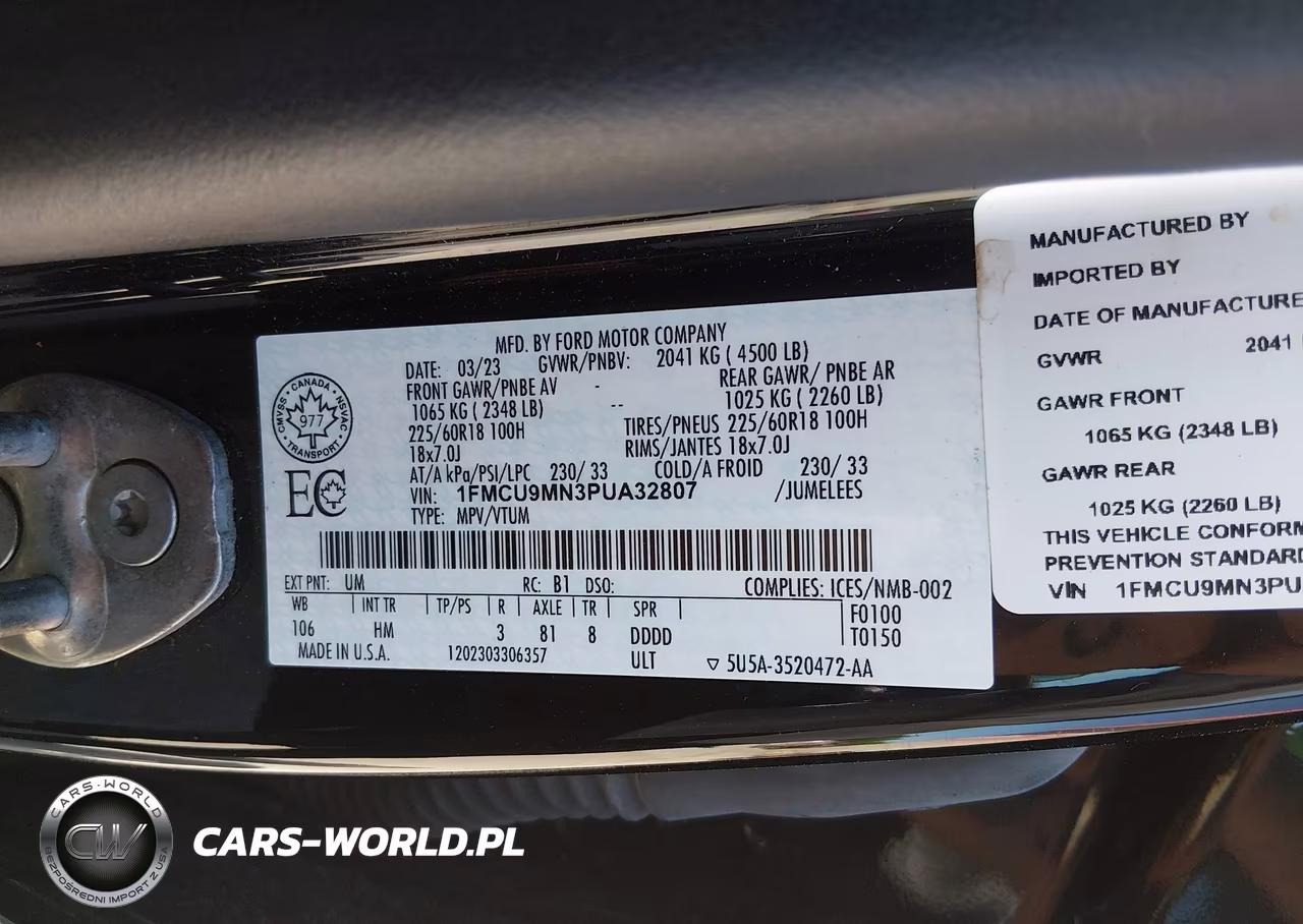 2023 Ford Escape St-Line VIN:1FMCU9MN3PUA32807 - 9