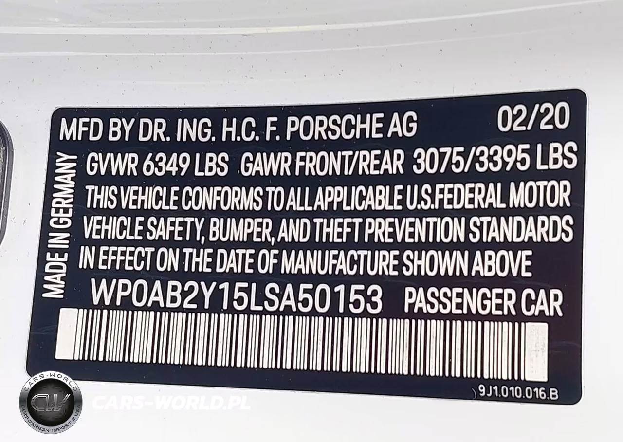 2020 Porsche Taycan 4S VIN:WP0AB2Y15LSA50153 - 9