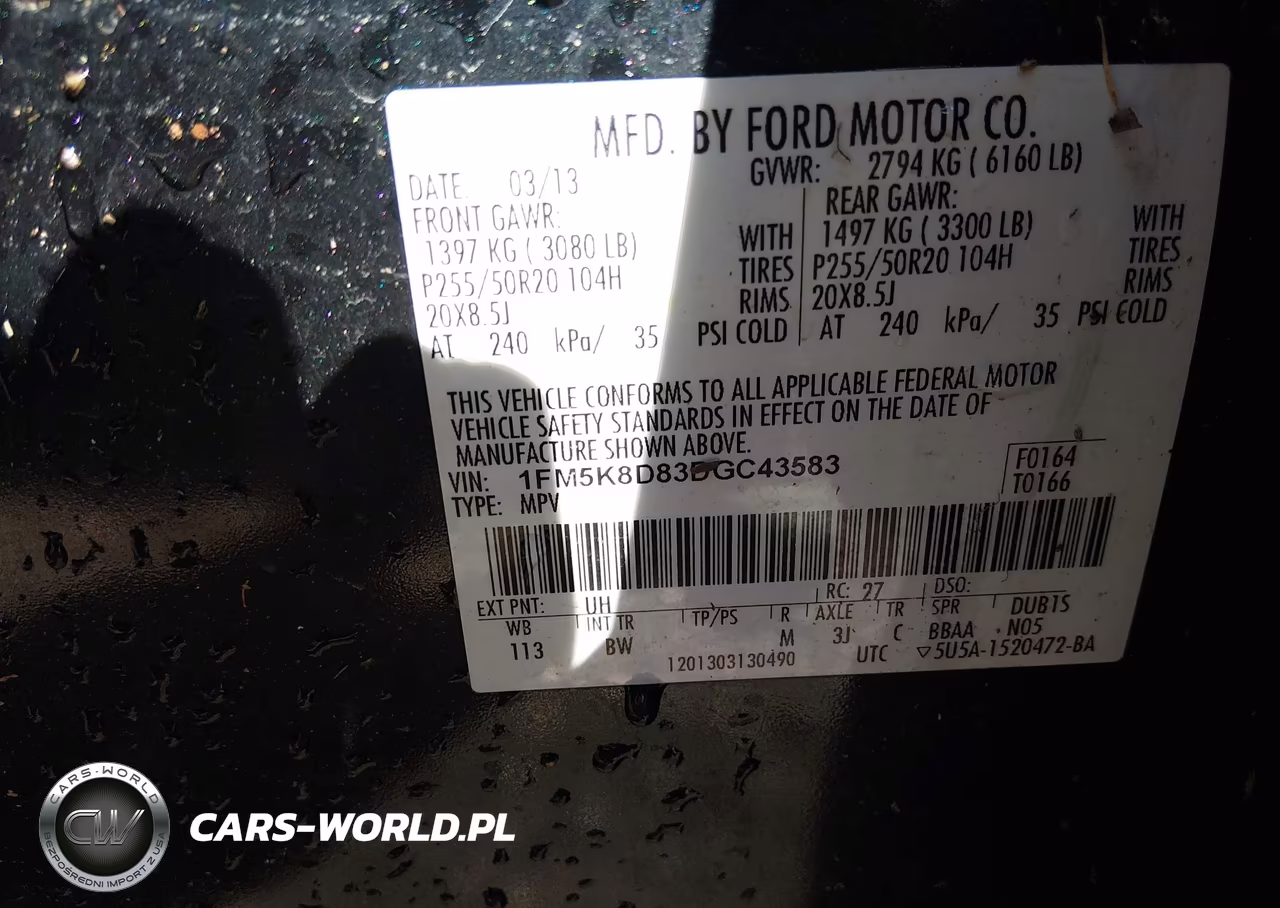 2013 Ford Explorer Xlt VIN:1FM5K8D83DGC43583 - 9