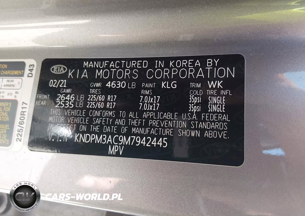 2021 Kia Sportage Lx VIN:KNDPM3AC9M7942445 - 9