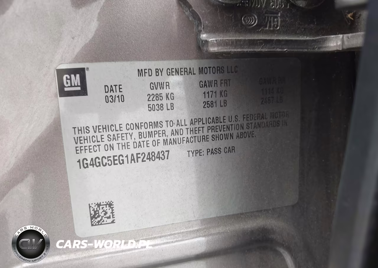 2010 Buick Lacrosse Cxl VIN:1G4GC5EG1AF248437 - 9